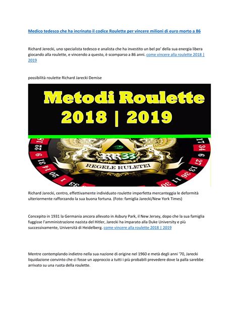 come vincere alla roulette|tecniche per vincere alla roulette.